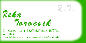 reka torocsik business card